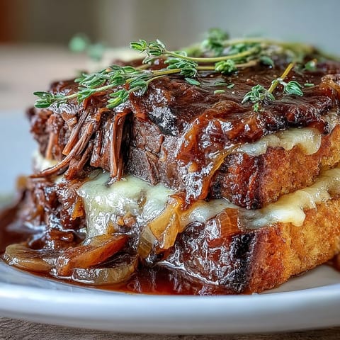 Savory Crock Pot French Onion Pot Roast