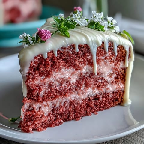 Bridal Shower Rosé Velvet Cake: elegant pink layers with shimmering gold drip.