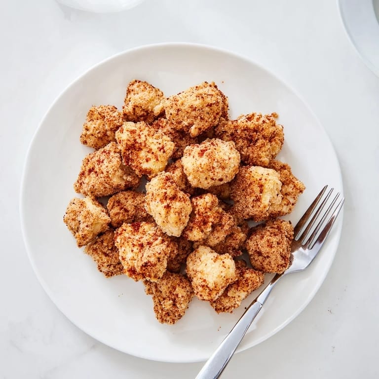 Savory homemade Popcorn Chicken bites glistening with seasoning, served hot and piled onto a plate for sharing.