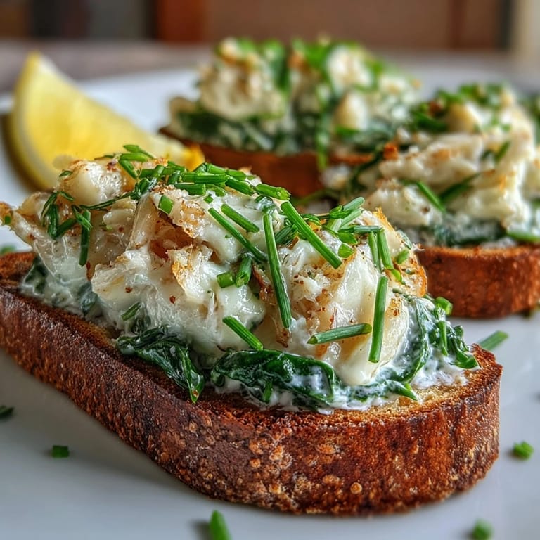 Hearty Smoked Haddock and Spinach Rye Toasts served warm with wilted greens and fresh chives.