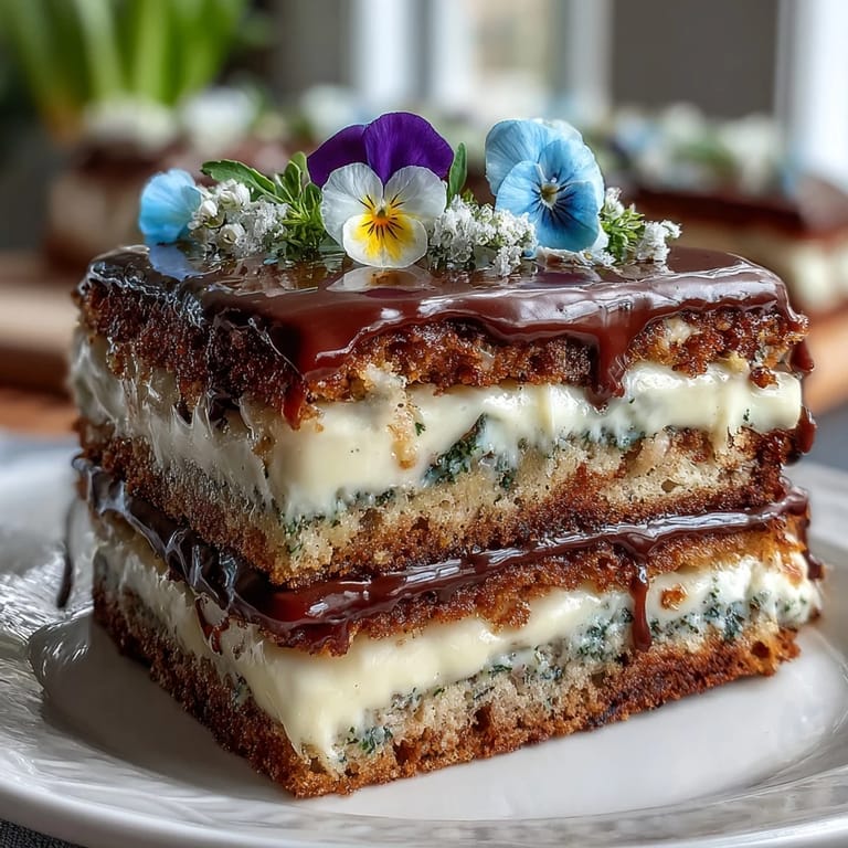 Spring Cake with Pressed Edible Flowers: elegant dessert featuring soft vanilla cake, airy whipped cream, and vibrant edible flower decorations.