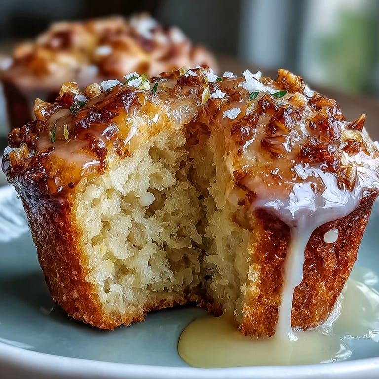 Freshly baked lemon poppy seed muffins with a tangy glaze, ready to brighten any morning or brunch gathering.