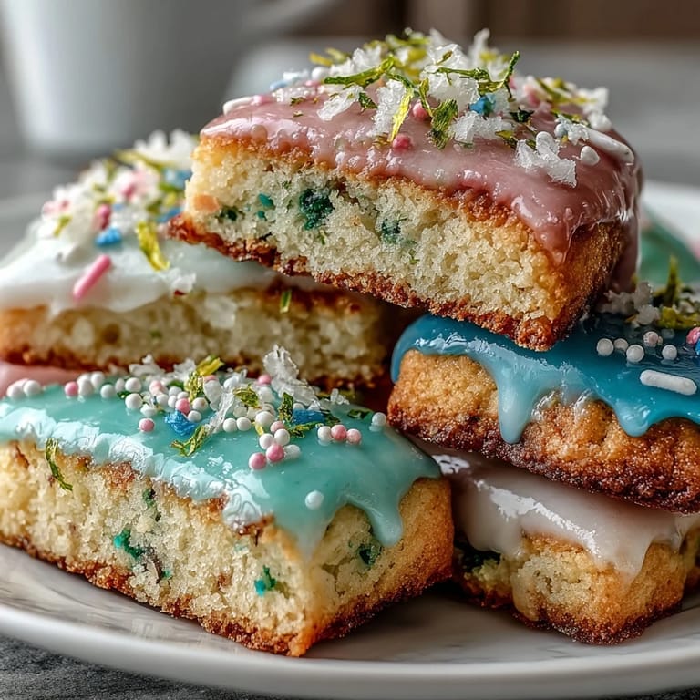 Delicate spring cookies with lemon flavor and colorful glaze, great for seasonal dessert trays.