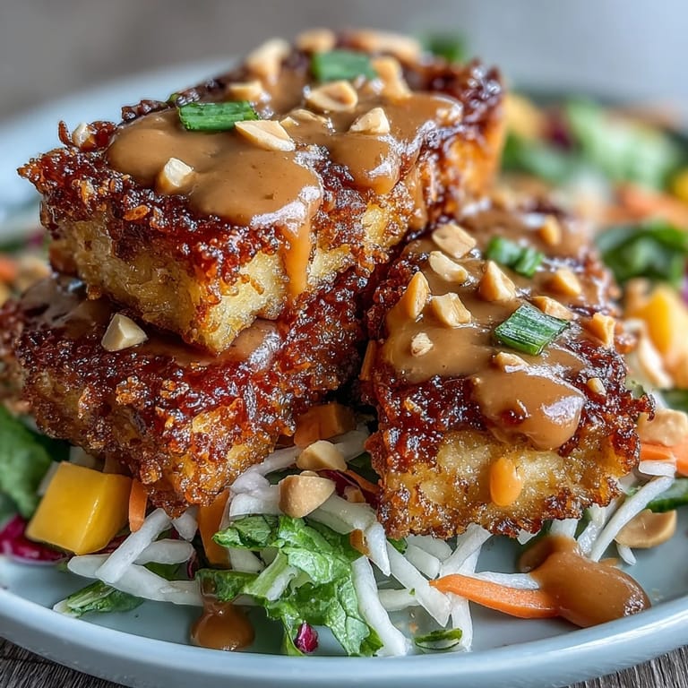 Enjoy this refreshing Thai Mango Salad with creamy peanut sauce and fruit.