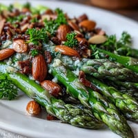 Lemon Butter Asparagus Almonds